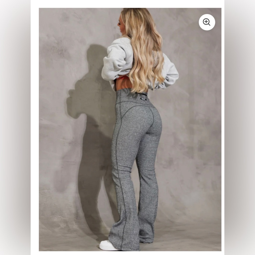 SUPER HOT🔥🔥🔥 ECHT Comfort Flare Pants - Grey Marl